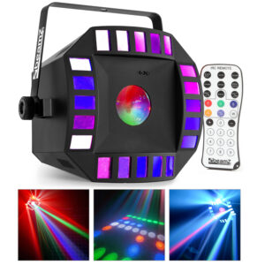 BeamZ Cub4 MK2 LED Quad Derby with Moonflower Light
