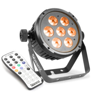 BeamZ BT280 LED Flat Par Can Light – 7x 10W