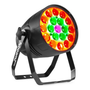 BeamZ BAC550Z Aluminum LED Par Can with Zoom – 19x 15W RGBW