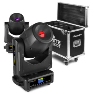 BeamZ Pro IGNITE120 LED Moving Head Spot Lights with Flight Case