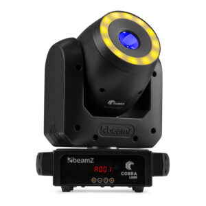BeamZ Cobra 100R Moving Head Spot with LED Ring – 100W