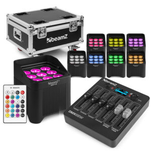8x BeamZ Pro BBP48 Weatherproof Lighting Fixtures, Controller & Case