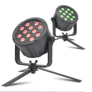 2x BeamZ SlimPar35 DMX LED Par Can Light Package with Floor Stands